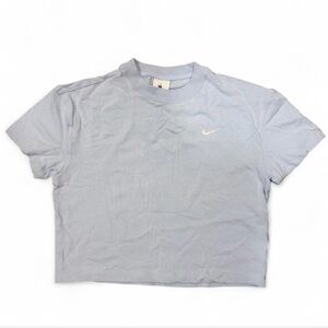 Nike baby blue cropped tee